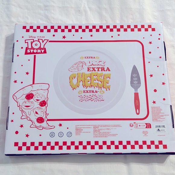 Disney Parks Hard to Find Planet Pizza Set Serving Plate & Server 14" Toy Story - Picture 4 of 9